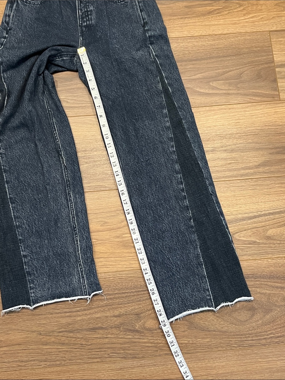 Rag & Bone Miramar Wide Leg Trompe L'oeil Cotton Pants Faux Jean Bridle Trail XS - Picture 8 of 12